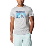 Columbia Men's Zero Rules Short Sleeve Graphic Top, Columbia Grey Heather, Peak Fun Graphic 043, XL UK