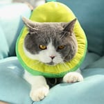 LAPONO Cat Recovery Collar Soft, Adjustable Cat Cone Cute Alligator Pear Neck Cat Cones After Surgery Protect Collars Cotton Elizabethan Collar Anti-Bite Lick for Rehabilitation Grooming Wound Healing