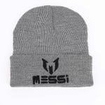 Chomel Ny Fotboll Messi Fanmössa Kvinnor Män Skullies Svart Grå Kvinnor Beanie Vitare Mössor Beanies Varm Stickad Mössa Cap Gorros - Säljer GRÅ