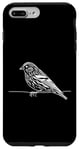 Coque pour iPhone 7 Plus/8 Plus Line Art Oiseau et Ornithologue Pin Siskin