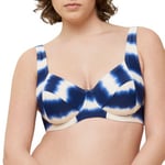 Triumph Summer Fizz W 01 Bikini Top Blå/Hvit polyamid D 44 Dame