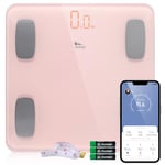 Smart Body Fat Scales, himaly Digital Weight Bathroom Scales Bluetooth Weighing Scale for Body Weight, Analyzer Smart App Body Composition with BMI, Muscle Mass Track for Fitness, Weight Loss