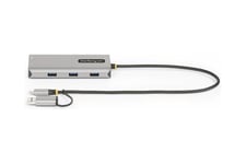 StarTech.com USB-C Multiport Adapter w/Attached USB-C to USB-A Dongle, Dual HDMI (4K30Hz/1080p60Hz), 3x USB-A, Mini Laptop Docking Station, Travel Dock, 1.3ft/40cm Cable - Dual Display M1/M2 MacBook/Windows/Chrome (167B-USBC-MULTIPORT) - dockningsstation