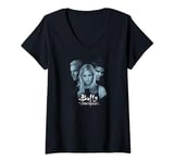 Womens Buffy the Vampire Slayer Buffy Spike and Angel Photo V-Neck T-Shirt