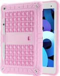 Coque Pour Ipad 9eme 8eme 7eme Generation(Etui Ipad 10.2 2021/2020/2019)Anti-Chocs Protection Housse Avec Support Pour Crayon Et Bandoulière(Rose)