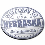 Round Mouse Mat - Welcome Nebraska State USA America Office Gift #5735