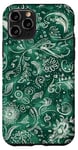 Coque pour iPhone 11 Pro Vert Abstrait Paisley Sport Polo Motif