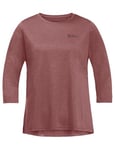 Jack Wolfskin Women's Crosstrail 3/4 T W T-Shirt, Mineral Red, S