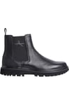 Calvin Klein Bottines Chelsea Homme Eva Mid en Cuir, Noir (Triple Black), 43