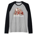 Merry Christmas Gingerbread House Baking Party Family Xmas Raglan Baseball Tee