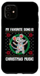 Coque pour iPhone 11 Ma chanson préférée est Christmas Music Funny Xmas Ugly Sweaters