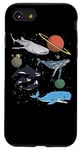 iPhone SE (2020) / 7 / 8 Galaxy Space White Shark Fin Costume Adult Mens Womens shark Case