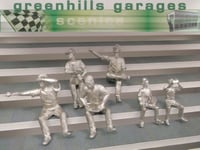 MACC731 - Greenhills Scalextric Carrera Set of Unpainted Seated Spectators x ...