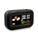 METRONIC Réveil Numérique De Voyage À Piles avec Écran LCD Rétroéclairé en Couleur, Horloge 12/24 Heures, Snooze, Calendrier, Météo, Température, Humidité - 477340