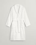 GANT - Jacquard new haven morgenkåpe  white