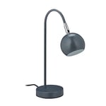 Relaxdays Lampe pour Bureau, en métal, Abat-Jour inclinable, Douille G9, éclairage Espace de Travail, Moderne, Gris