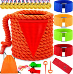 Lubibi Sports Days Kit,20ft Tug Of War Rope Kit With Three-legged Race Band Line