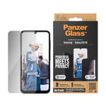 Samsung Galaxy A25 (5G) PanzerGlass Ultra Wide Fit Re:fresh Skjermbeskyttelse m. EasyAligner - Privacy - Platinum Strength - Gjennomsiktig / Svart Kant