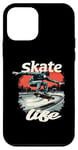 Coque pour iPhone 12 mini Skate Life Skateboard Skater Skateboard Inscription