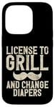 Coque pour iPhone 14 Pro Licence pour griller et changer les couches New Dad