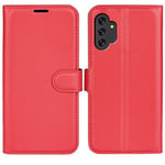 Samsung Galaxy A13 4G      Pu Wallet Case    [Red]