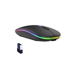 Slim Silent Rechargeable Wireless Mouse RGB LED USB Mice MacBook Laptop PC UK