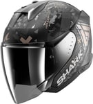 SHARK, Casque Moto Jet SKWAL i3 Jet Hellcat Black Chrome Anthracite KUA, S