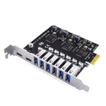 USB 3.2 och typ C PCI-E expansionskort PCIE till USB styrenhet 6-portar + 2-portar USB-C 3.2 PCI-E-kort A