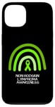 Coque pour iPhone 13 Support de sensibilisation arc-en-ciel et ruban pour lymphome non-hodgkin