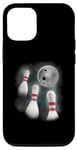 Coque pour iPhone 13 Pro Three Candlepin Moon | 3 quilles de bowling bizarres et drôles
