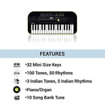 Black & Green Casio SA-46 Mini Keyboard Mini Keyboard 32