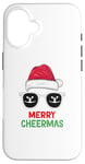 Coque pour iPhone 16 joyeux Cheermas, Pom-pom girl Noël