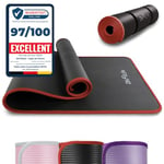 DH FitLife Tapis d'entraînement, fitness, yoga, gymnastique - 183 x 61 x 1 cm - Extra résistant à la déchirure - Antidérapant et épais (noir)