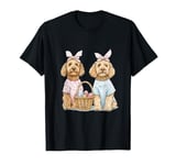 Cute Easter Golden Doodle Dogs Easter Basket Easter Eggs Dog T-Shirt