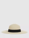 Reiss Lexi Wide Brim Paper Sun Hat, Natural