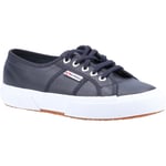 Superga 2750 Leather WoMens Blue Navy Trainers material_leather1 - Size UK 3