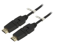 Cable HDCP 2.2 HDMI 2.0 male mobile 360o des deux cotes - 5m