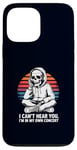 Coque pour iPhone 13 Pro Max I Can't Hear You I'm in My Own Concert Skeleton Music Lover