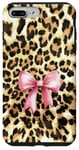 iPhone 7 Plus/8 Plus Leopard Cheetah Pattern With Light Pink Bow Coquette Girl Case