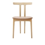 Carl Hansen - OW58, T-Chair, Lacquered Oak, Leather Cat. C Sif 95 - Ruokapöydän tuolit - Ole Wanscher - Nahka/Puu/Vaahto