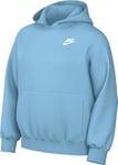 Nike Unisex Kids Top Sportswear Club Fleece, Aquarius Blue/White, FD3001-407, XL+