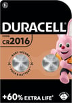 Duracell Specialty 2016 Lithium Coin Battery 3V Pack of 2 DL2016/CR2016