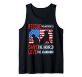 Rescue Save Love, Animal Rescue Dog Cat Lovers Tank Top