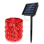 200/100 LED Solar Light Outdoor Vattentät Solar Christmas String Lights Party Dekoration Fairy Lights Light String Red 10M 100LEDs