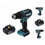 Dhp 485 T1 Perceuse-visseuse à percussion sans fil 18 v 50 Nm Brushless + 1x Batterie 5,0 Ah - sans chargeur - Makita