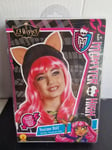 Rubie's Pink Wig Monster High Halloween Howleen Wolf Fancy Dress Cap & Ears 6+