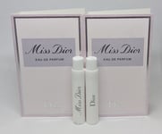 2x DIOR Miss Dior EAU DE PARFUM (2x 1ml Size Sample Spray) EDP Ladies