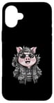 Coque pour iPhone 16 Plus Cochon kawaii de dessin animé avec une tenue de dragon cool