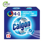 Calgon 4-in-1 Washing Machine Cleaner and Water Softener (Pack of 15 Tablets) UK