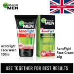 🇬🇧 Garnier AcnoFight Pimple Clear Face wash with Face cream *salicylic acid UK